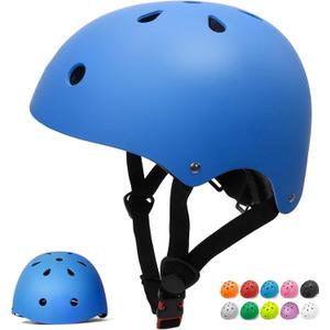 Glaf Toddler Helmet for 2-8 Years Kids Bike Helmets Baby Girls Boys Multi-Sport Adjustable Skateboard Bicycle Helmet Lightweight 4 Sizes for Toddlers (XS: 18.9-19.7 / 48cm-50cm, Blue)