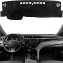 KEYOOG Dashboard Cover Dash Mat Fit for to-yota Camry 2024-2018 (Without HUD Models),Car Dash Board Mat Anti-Glare Carpet,Non-Slip Pad Sunshield Protector (Flannel)
