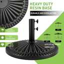 T&Jero 40 lb Round Heavy Duty Patio Market Table Umbrella Base Stand Weight for Outdoor, Black
