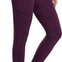 baleaf Women's Fleece Lined Leggings Water Resistant Thermal Winter Warm Tights High Waisted with Pockets Running Gear, A-purple-27" M