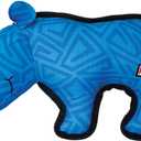 KONG Ballistic Rhino Squeaky Dog Plush Toy, Blue, Medium/Large