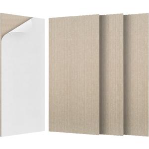 BUBOS 5 Pack Large Acoustic Panels,47.2" X 23.6" Acoustical Wall Panel,Self-Adhesive Sound Proof Panel for Office, Decorative Soundproof Wall Panels for Home Studio (Camel 2)