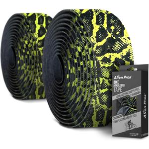 ALIEN PROS Bike Handlebar Tape PU (Set of 2) Black Red White Pink Blue - Enhance Your Bike Grip with These Bicycle Handle bar Tape - Wrap Your Bike for an Awesome Comfortable Ride