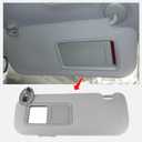 CULMKARI Driver Side Sun Visor Fits for 2007-2013 Toyota Corolla Front Left Sun Protection Shade Gray Replace Number 74320-02711-E0