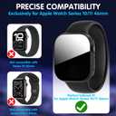 3-Pack Privacy Anti Spy Case for Apple Watch Series 10/11 46mm, Protective Face Cover with Anti-Peeping Tempered Glass Screen Protector, Ultra Thin Hard PC Bumper Cover for iwatch 46mm