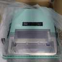 OLIXIS Countertop Ice Maker Machine with Handle, Auto-Cleaning Portable Ice Maker with Basket & Scoop, 26lbs in 24Hrs & 9 Ice Cubes in 6 Mins, 2 Ice Cube Sizes, for Home Party Camping RV, Green (12.3"*8.5"*11.7")