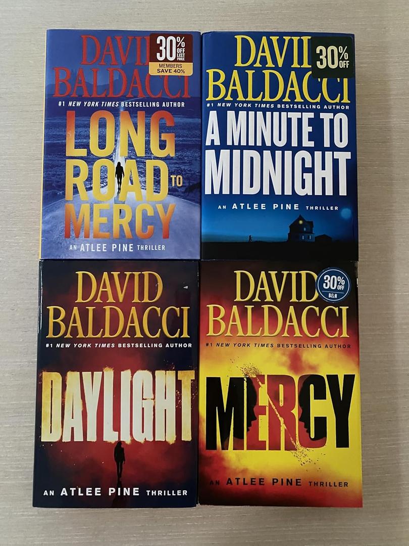 ATLEE PINE Series - 4-book set by Baldacci -- Long Road to Mercy / Minute to Midnight / Daylight / Mercy