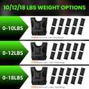 Adjustable Weighted Vest for Women, Customizable 0-18 lbs Strength Training Vest with 10 Removable Sandbag, Breathable Design, Reflective Safety Strips for Running, Hiking, and Fitness (Black)