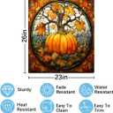 Magnetic Dishwasher Cover Fall Pumpkin Autumn Thanksgiving Dishwasher Covers Decorative for The Front,Magnetic Refrigerator Cover Panel Decal Skin for Kitchen Magnet Cabinet Appliance 26"X23"