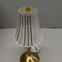 Liliful 8 Pcs LED Portable Cordless Table Lamp Touch Battery Operated Rechargeable Gold Desk Lamp 3 Color Dimmable for Bedroom Living Room Dining (Gold,Rose Style)