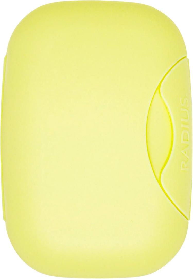 RADIUS Soap Travel Case, BPA-Free Recycled Plastic, Leakproof, Portable for Bathroom, Gym, Home, Camping - Lemon