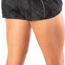 Tough Mode Womens 3" Lightweight Running WOD Volleyball Shorts Workout Mesh Liner Zip Pocket (Gray, XS)