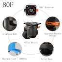 Leveling Casters Heavy Duty,4-Pack,Non-Scratch Nylon Wheels & Steel Ball Rollers, Adjustable Handle for Uneven Floors for Workbench,Equipment,Shelves,Industrial Casters,Total Capacity 2600Lbs80F