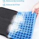 WISIMMALL Gel Seat Cushion Portable Travel Cushions, 16.5" x 12" Large Size Super Thick Foldable Chair Seat Cushion Lightweight for Car Office Chair Wheelchair, Pressure Sores Tailbone Pain Relief