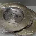 TRQ Rear Brake Pad & Rotor Kit Brake Pads Brake Rotor Ceramic Compatible with 2012-2018 Ford Focus