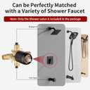 2 Function Shower Valve Kit Single-Handle Shower Valve and Trim Kit Shower Faucet Handle Bathroom Shower Control Valve Kit Rough-In Shower Trim Kit Shower Mixing Valve Matte Black