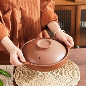 Unglazed Terracotta Ceramic Casserole Dish, Clay Pot, Earthen Pot Cookware with Lid for Dinner and Party, Stockpot for Rice Hot Pot, Stew, Bakeand Serve Oven Safe-Heat Resistant (0.95QT/0.9L, 0.95QT/0.9L)