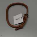 CollarDirect Rolled Leather Dog Collar, Soft Padded Round Puppy Collar, Handmade Genuine Leather Collar Dog Small Large Cat Collars Black Pink Red Purple Blue (Fits 14"-16" Neck, Brown)