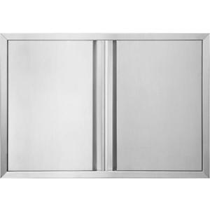 JIE JIN Outdoor Kitchen Door 31" W X 24" H Double Doors BBQ Access Door BBQ Island Door 304 Brushed Stainless Steel Flush Mount Door for Outdoor Kitchen BBQ Island Outdoor Cabinet Doors