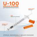 2 x 8 Pcs Insulin Syringe U-100 | 1ml/cc with 30G 1/2''(12.7mm) Needle, Individual Packaging