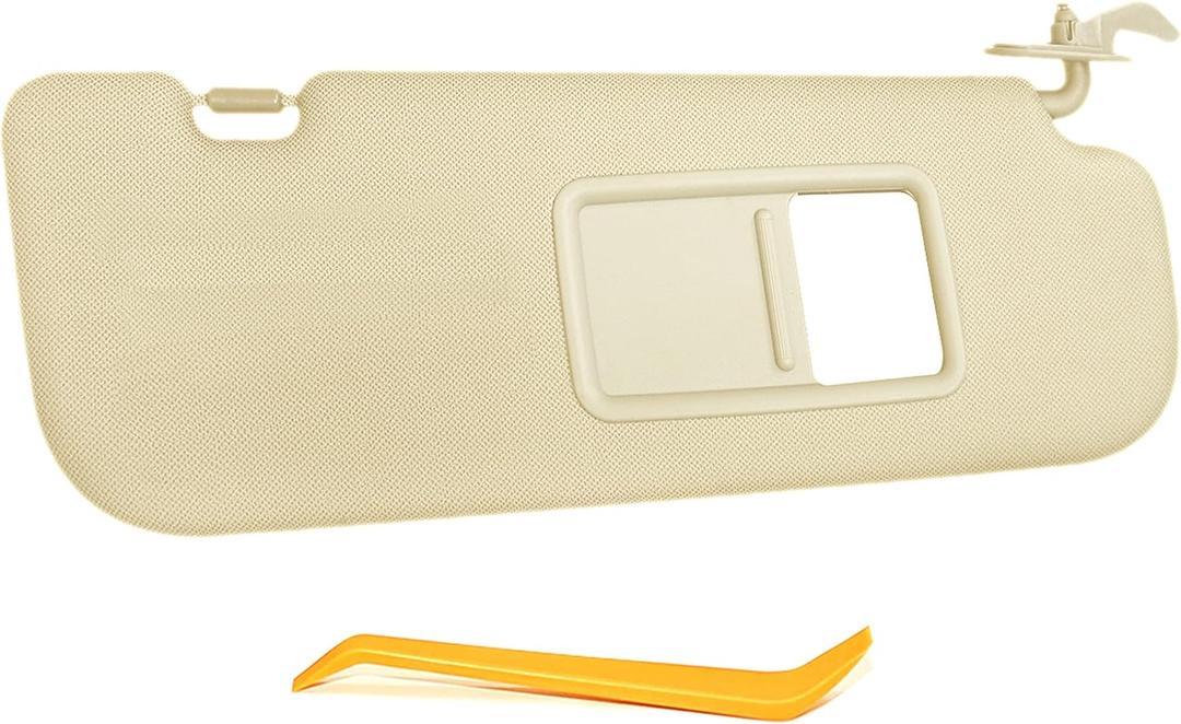 SENSHINE Right Passenger Side Sun Visor for Hyundai Elantra 2011 2012 2013 2014 2015 Avante MD, Replacement Assembly 852103X000TX, Beige
