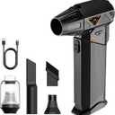Compressed Air Duster, 2-in-1 Cordless Electric Air Duster & Mini Vacuum, High-Speed Brushless Motor, 8000mAh Rechargeable, Type-C, for Electronics, Keyboard, Car & Home Cleaning