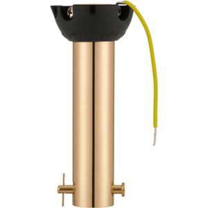 Ceiling Fan Extension Rod,Ceiling Fan Downrod with Ball Head,Downrod Extension for Fan,1 inch Outside Diameter, Boom Suitable for a Wide Range of (golden, 18inch)