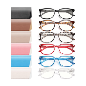 NOVIVON 6 Pack Reading Glasses for Women, Reading glasses men, Blue Light Blocking Readers, Computer eye glasses, Cheaters 2.25