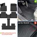 Auxko All Weather Floor Mats Cargo Mat with Backrest Mat for Kia Telluride 2027 (Gasoline Not for Hybrid) 7&8 Seater TPE Accessories Odorless Floor Liner Trunk Liner with Back Seat Protector