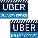 2-Pack Delivery Driver Car Magnet - Strong Magnetic Waterproof Car Signs for Delivery Drivers, Reusable Automotive Vehicle Magnets(11.8"8.2") (blue)