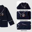 Mud Kingdom Boys British School Uniform Set Long sleeve Tie Badge Pleated Plaid Back to School 4-16Y