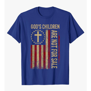 God's Children Are Not For Sale Funny Usa flag American T-Shirt xl
