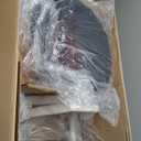 WOKER FURNITURE 26" Black Boucle Counter Stools Set of 2,Upholstered Counter Height Bar Stools with Back,Modern Bar Stools with Brass Metal Legs for Kitchen Island/Kitchen Counter