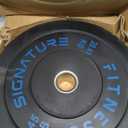 Fitvids Olympic Bumper Plate 1" Weight Plate for Strength Training & Weightlifting – 45 lbs – Colored