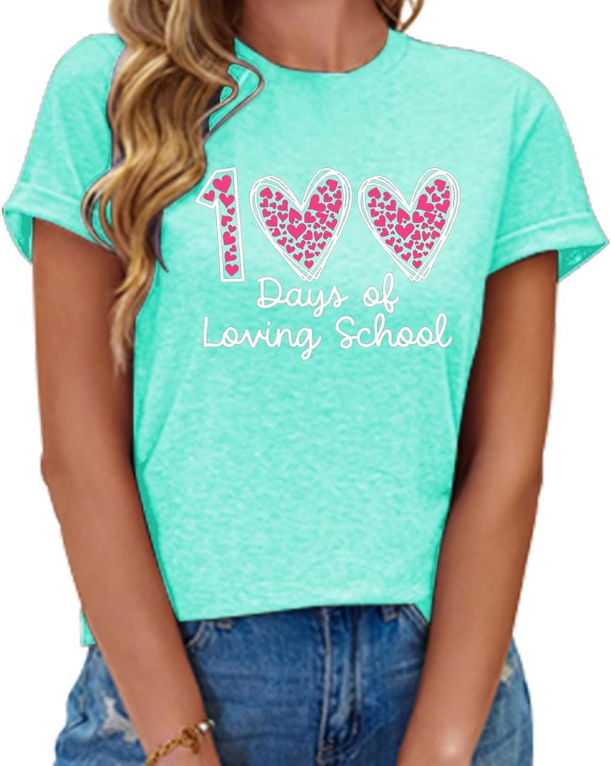 BQG 100 Days of Loving School Shirt Teacher Life XXL