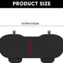 Car Front Seat Cover, Non-Slip & Breathable Bench Seat Cover with Side Pockets, Universal All-Season Car Seat Cushion Pad for Most Cars, Car Interior Accessories (Rear Seat Cover/Black)