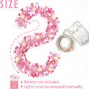 XmasExp 33ft Valentines Day Decorations Pink Valentines Day Garland with Light Shiny Heart Valentines Tree Decorations for Wedding Party,Mantle,Christmas Tree, Birthday (33ft-Light Pink)