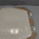 Bemis 500EC Durable Wood Toilet Seat with Easy Clean Hinges, Made in USA, Round, Almond