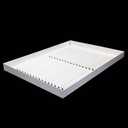 12x8 Return Air Vent Cover Grille for Baseboard Duct Opening - 7/8" Margin Turnback Flush Fit Vent Cover Air Grill by HVAC - White - Overall Size: 13.75" x 9.75"