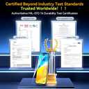 2 x Military-Grade Tempered Glass for iPhone 17 Pro Screen Protector[Easy Installation No Bubble] Screen Protector 17Pro Tempered Glass[Military Shatterproof] Full Coverage 2 Pack