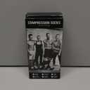 CHARMKING Compression Socks for Women & Men Circulation (3 Pairs) 15-20 mmHg is Best Athletic for Running, Flight Travel, Support, Cycling, Pregnant - Boost Performance, Durability (L/ XL, Black)