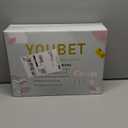 YOUBET 175PCS Rose Gold Plastic Plates - Clear Plastic Plates Disposable with Rose Gold Rim includes 50 Rose gold plates, 25Forks, 25Knives, 25Spoons, 25Cups, 25Napkins for Party & Wedding