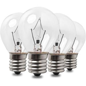 Seentech 4 Pack S11 E17 Middle Base 40 Watt 120V Incandescent Bulbs Adjustable Warm White Light - Lava Lamp Replacement Bulb, Suitable for 14.5-Inch/20oz Flash and Lava lamp