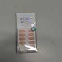 BTArtbox Press On Nails Almond - Short Gold Foil Press On Nails with Glue for Women, Semi-Transparent Soft Gel Glue On Nails in 16 Sizes - 32 Stick On Nails Kit, Gold End
