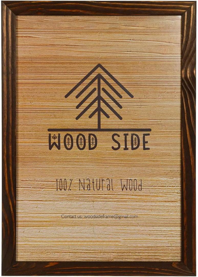 Rustic Wooden Poster Picture Frame 20x30 - Natural Solid Eco Distressed Wood for Wall Mounting Photo Frame - Brown Wenge