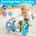 Crawling & Walking Baby Toys 6-12 Months Glowing Jumbo Inflatable Rolling Infant Toy 6 7 8 9 10 12-18 Month Old Tummy Time Sensory Development Light Up Toys for 1 2 Year Old Boy Girl Birthday Gifts