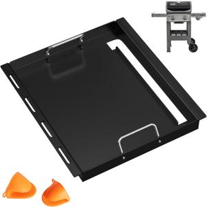 Spirit 200 Full Size Griddle Inserts for Weber GS4 Spirit II & I 200 Series 2-Burner E-210 E-220 S-220 S-210 S-215 Gas Grill Parts, Carbon Steel Flat Top Griddle Plate for Weber 7637 64815 Grate