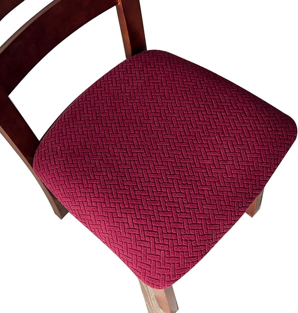 Genina Seat Covers for Dining Room Chair Seat Slipcovers Kitchen Chair Covers (4 Pcs)