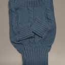 Queenmore Small Dog Pullover Sweater, Cold Weather Cable Knitwear, Classic Turtleneck Thick Warm Clothes for Chihuahua, Bulldog, Dachshund, Pug (Peacock Blue, X-Small)