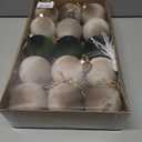 Christmas Tree Ornaments Velvet Ball - Xmas Tree Decorations Balls, Shatterproof Christmas Bulbs Decorations Set, Multicolor Green Brown Neutral, 80MM 3.15 Inch (15PCS)